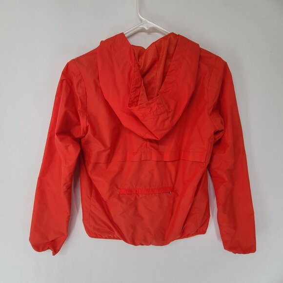 Women’s Athleta Ascender UPF Windbreaker Jacket, size XS Orange Hooded Zip Up - Picture 4 of 10